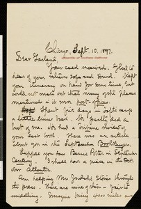 Henry Blake Fuller, letter, 1897-09-10, to Hamlin Garland