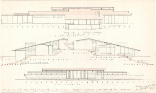 House for Mr. and Mrs. Morton L. Silvers, elevations, sheet 3