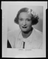 Portrait of Catherine Toberman for wedding announcement, Los Angeles, 1935