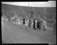 Grand Army of the Republic Ladies at the Memorial Day parade at the Coliseum, Los Angeles, 1935
