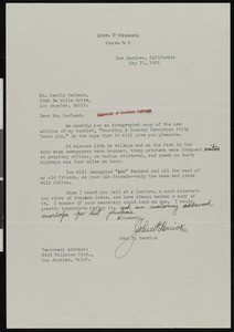 John P. Herrick, letter, 1938-05-17, to Hamlin Garland