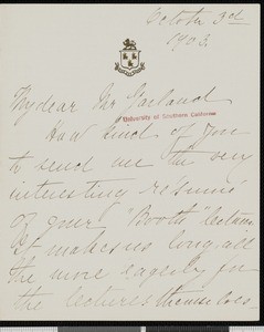 Edwina Booth Grossman, letter, 1903-10-03, to Hamlin Garland