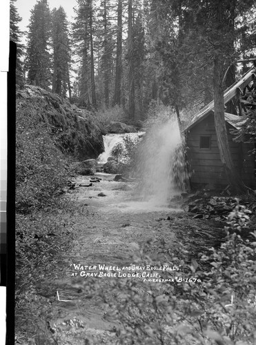 "Water Wheel, and "Gray Eagle Falls," at Gray Eagle Lodge, Calif