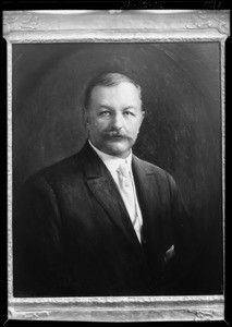 Copy of oil painting of former president Drake, Pacific Southwest Bank, Southern Californa, 1926