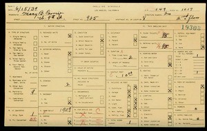 WPA household census for 925 W 9TH, Los Angeles