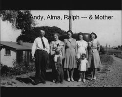Andy and Alma Nissen with family, Penngrove, California, about 1942