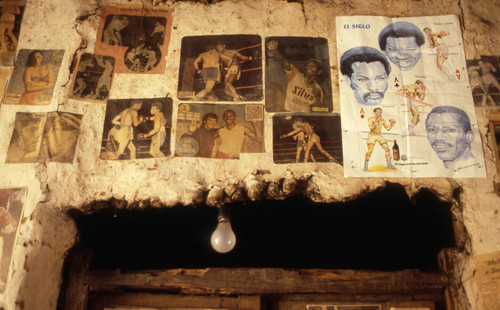Pictures on a wall, San Basilio de Palenque, 1976