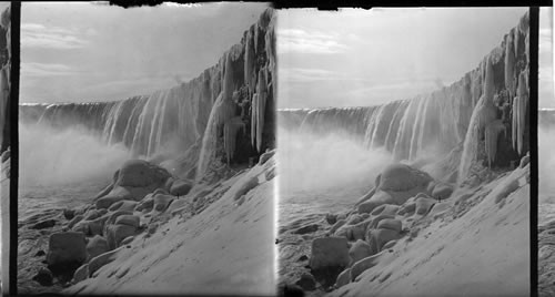 The Canadian Falls in Winter. Niagara. N.Y