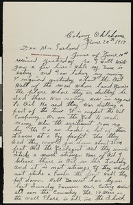 John H. Seger, letter, 1917-06-20, to Hamlin Garland