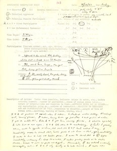 Systematic observation sheet 103, 1967