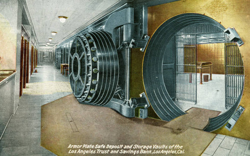 L.A. Trust and Savings Bank, a postcard view