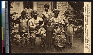 An indigenous catechist and his family, Benin, ca. 1900-1930