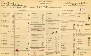 WPA household census for 2241 GRANDEN, Los Angeles