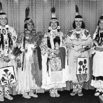 Native American Queen of Rodeo and Her Court
