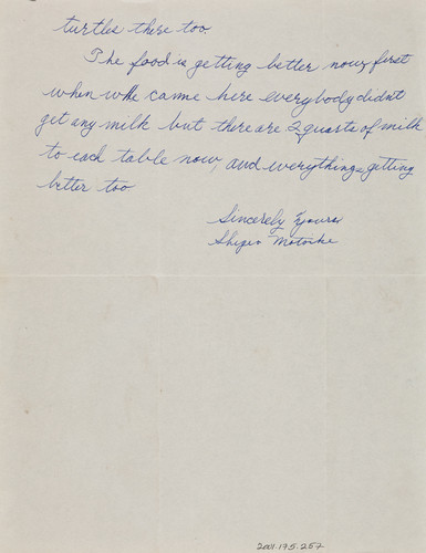 Letter from Shigeo Motoike to [Afton] Nance, 1942 Aug 29