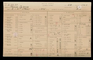 WPA household census for 1305 E 21ST ST, Los Angeles