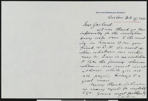 Thomas Sergeant Perry, letter, 1921-02-15, to Hamlin Garland