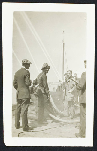 Crew members testing the Seagrave Gorham