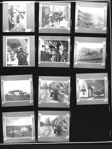 Contact prints of photographs in the Andrew P. Hill, Jr. Collection
