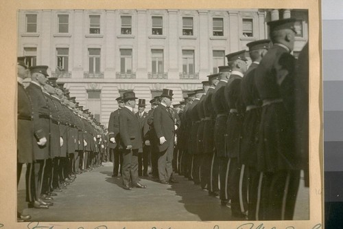 Pres. Theo. J. Roche - Mayor Jas. Rolph, Jr. - Capt. H. Gleeson - Capt. A. Lane - Commissioner A. Mahoney. Oct. 1922