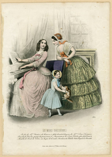 French family around the piano forte, 1847