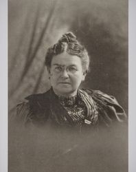 Portrait of Annie Alexis Brown taken in Petaluma, California, about 1884