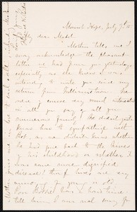 Florence K. Prentice, letter, 1885 July 9, to Mabel M. Kelly (née Silliman)