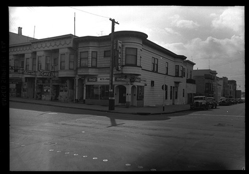 [2543 24th Street at Utah Street, Mike's, Pete & Frank, Florence's Cafe, J and E Coffee Shop]