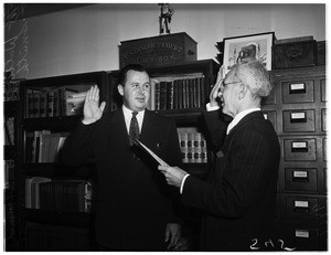 New United States Attorney being sworn in, 1951
