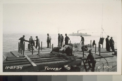 Towers #2-3, 5-6; Piers #1, 4; West Bay, Yerba Buena Anchorage, Guy Derrick, 1934-35--No. 1-186