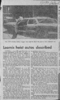 Loomis heist autos described