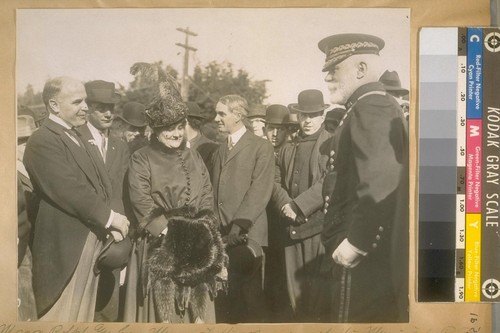 Mayor Rolph and Gen. Murray at the opening of the Municipal R.R. at Fort Mason