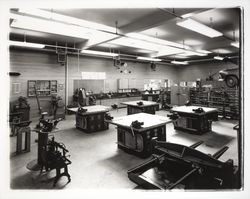 Metal working shop at Montgomery High, Santa Rosa, California, 1959
