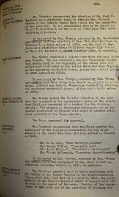 Santa Ana Board of Education Meeting Minutes 1946-12-5 p1