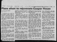 Plans afoot to rejuvenate Cooper House
