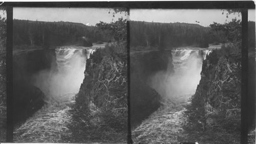 Kakabeka Falls (130 feet) one of Canada's finest waterfalls, near Fort William. Ontario. Canada
