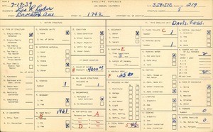 WPA household census for 1742 BROCKTON AVE, Los Angeles