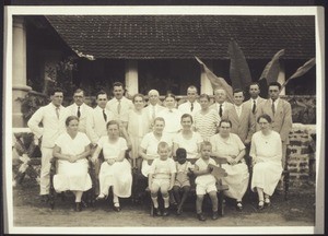 District Conference in Malabar with the Director and Mr Münch. Nov. 1932. (In front of my living quarters)