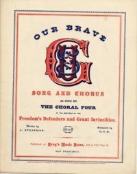 Our brave U.S.G. : song and chorus / written by J. Stratman ; composed by G.T.E