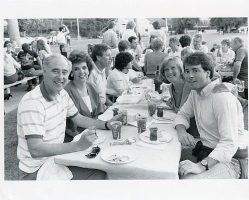 Larry Keene with others at "One Great Day" event, 1982