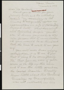 Edith Garland Robinson, letter, 1927-03-04, to Hamlin Garland