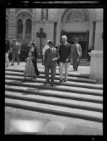 Prince and Princess Kaya of Japan with Rufus B. von Kleinsmid at the Edward Laurence Doheny Memorial Library, Los Angeles, 1934