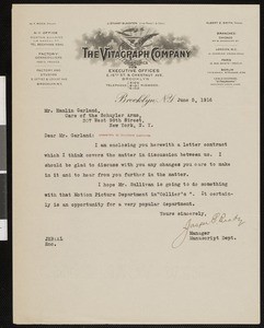 Jasper Ewing Brady, letter, 1916-06-05, to Hamlin Garland