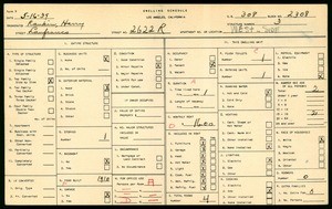 WPA household census for 2622R LANFRANCO, Los Angeles