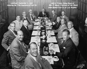 Luncheon held in honor of the Title Insurance and Trust Company in Los Angeles, September 11, 1951