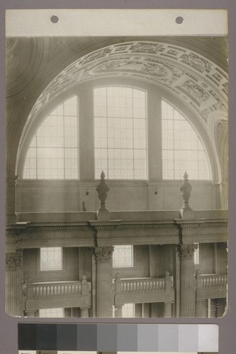 [Arched window and galleries.]