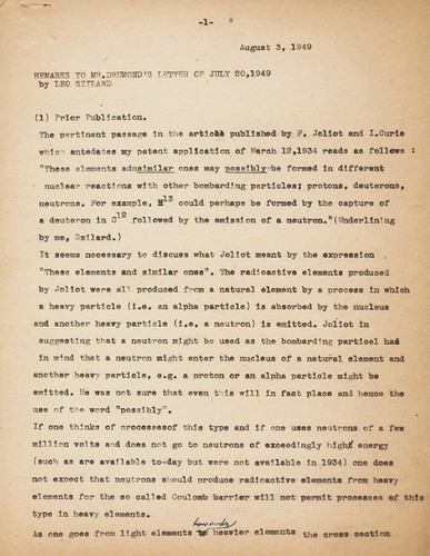 Remarks to Mr. Drumond's letter of July 20, 1949