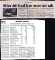 Metro able to roll back some route cuts
