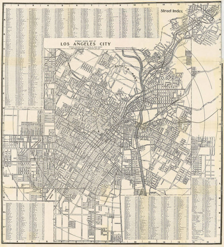 Street Guide Map of Los Angeles City, 1902