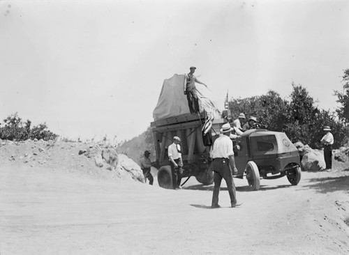 100-inch mirror for the 100-inch telescope, in transport to Mount Wilson Observatory